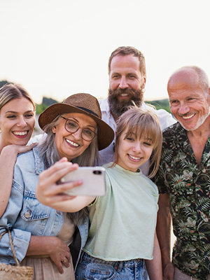 family smiling