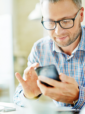 man using a phone