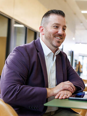 a man smiling