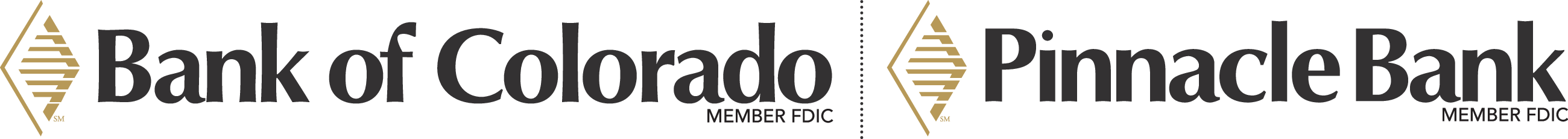 Bank of Colorado and Pinnacle Bank joint logo
