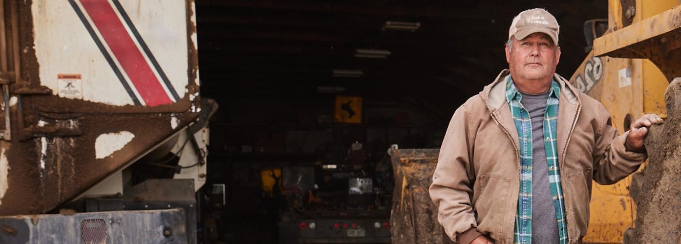man standing at a job site