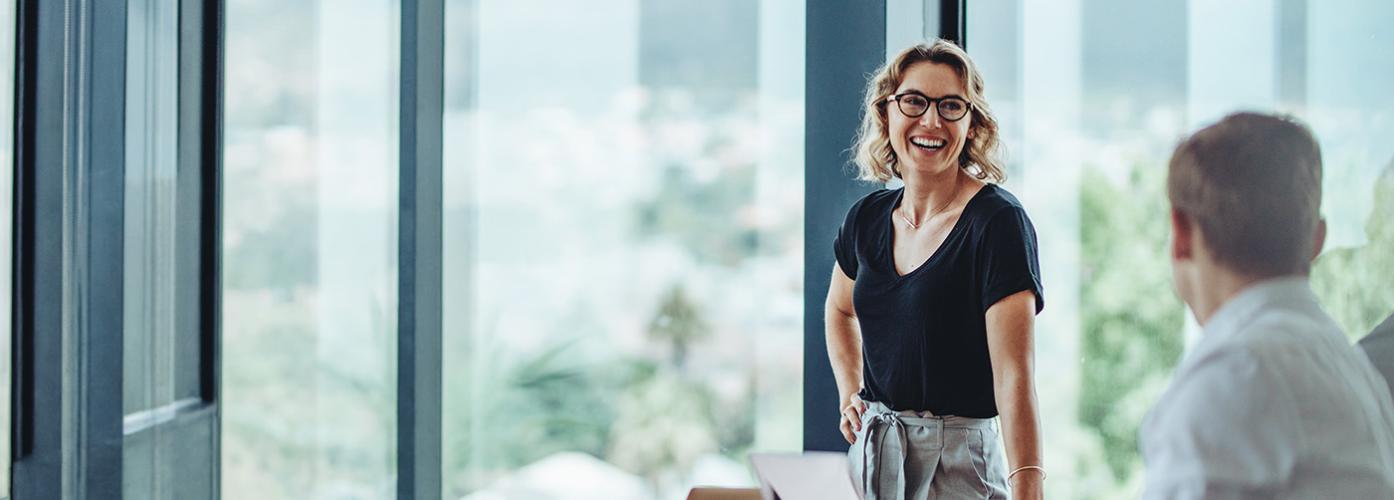 Woman smiling