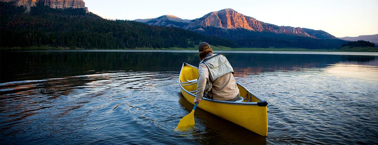 picture of someone in a canoe