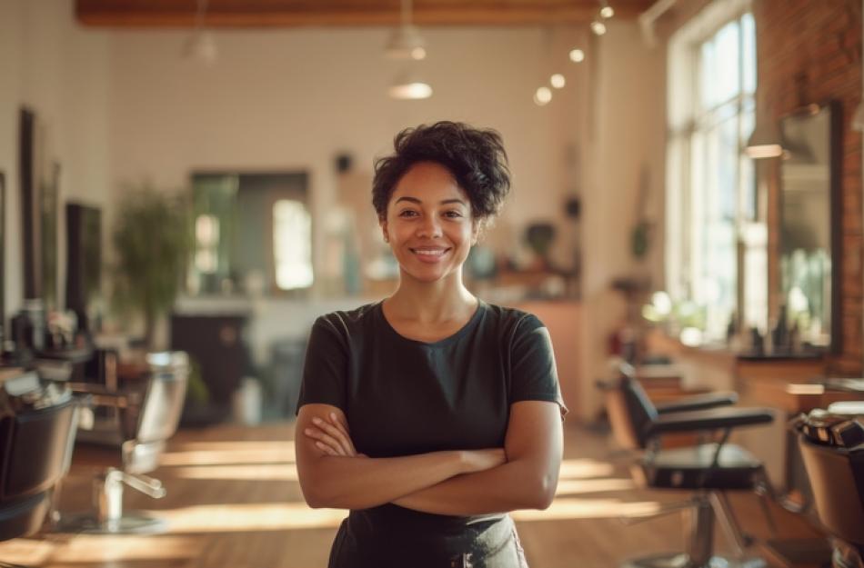 woman smiling