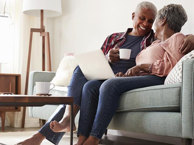 couple sitting on the couch