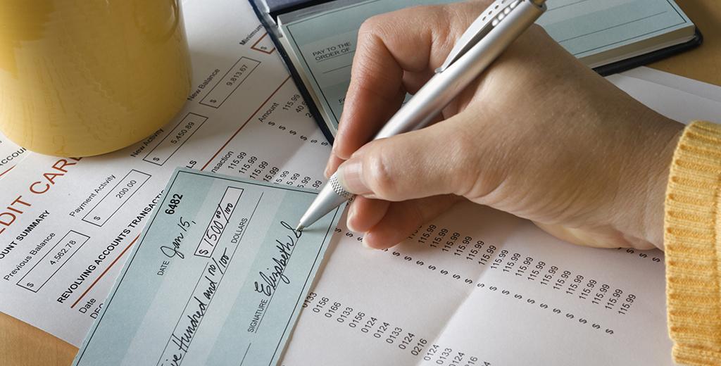 writing a check
